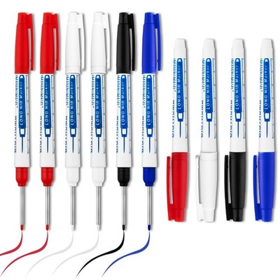 10 Pcs Long Head Deep Hole Marker, 35MM Long Nib Marker, Multi-purpose Deep H...