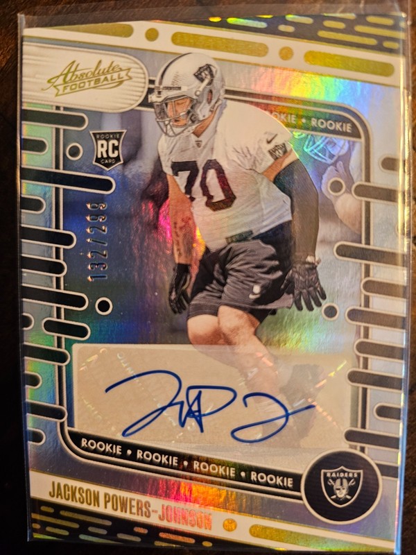 2024 Absolute Jackson Powers-Johnson Signature Rookies Spectrum #144 132/299 (RC