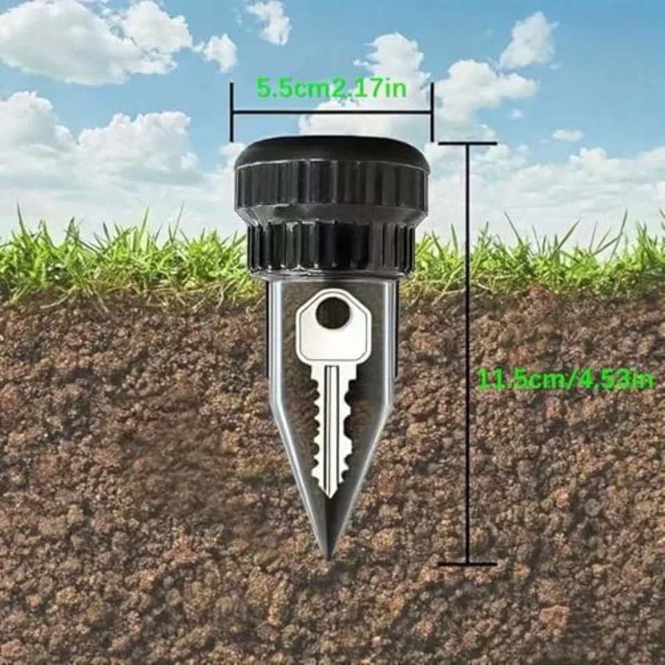 Outdoor Waterproof Key Hider Box with Easy Ground Mount and Concealment - Image 2 of 4