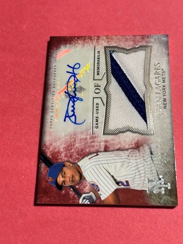 2015 Topps Triple Threads -Unity Auto Jumbo Relic Juan Lagares #UAJR-JLS Ruby1/1