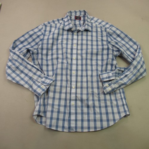 Untuckit Shirt Mens XL Long Sleeve Button Front Lightweight Checks Wrinkle Free