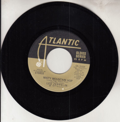 LED ZEPPELIN Black Dog & Misty Mountain Hop 7" 45 rpm record + juke box strip - Picture 2 of 2