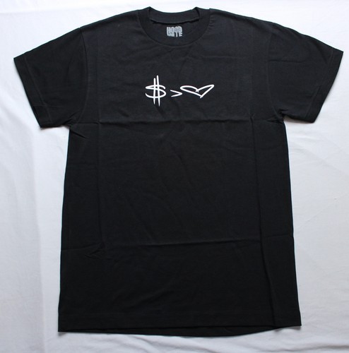 Hoodville Men's S/S Money Over Love Graphic Print Shirt JL3 Black Small - Picture 1 of 4