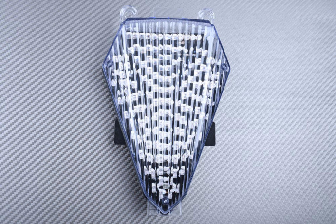 Feu arrière LED pour YAMAHA YZF R6 2008-2010 avec clignotants intégrés transparents