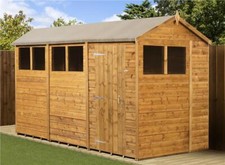Empire Apex Garden Shed Wooden Shiplap Tongue & Groove 6X12 6ft x 12ft With Wind