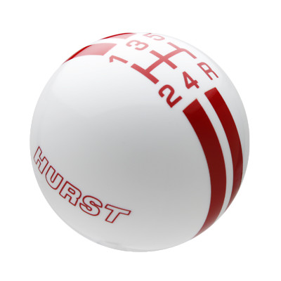 Speed Dawg White Engraved Hurst Red Stripe Shift Knob 5 Speed H502HU-RR-5RDR