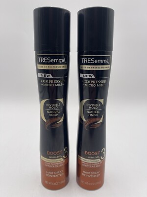 Lot of 2 - TRESemme Compressed Micro Mist BOOST Hold Level 3 Hair Spray 5.5 oz