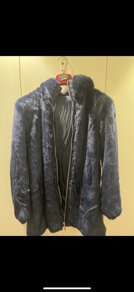 Abrigo Mujer Colmar Pelo Azul Reversible Talla L/40