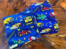 Fabric Remnants (3 separate pieces) with trucks/dump trucks for a child’s room