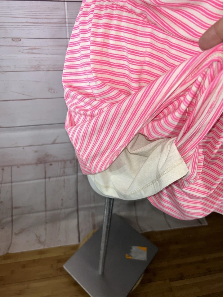 Gap Mujer Talla Grande Rosa y Blanco Rayas Una Pieza Mameluco Forrado Correa Espagueti Foto 4 de 4