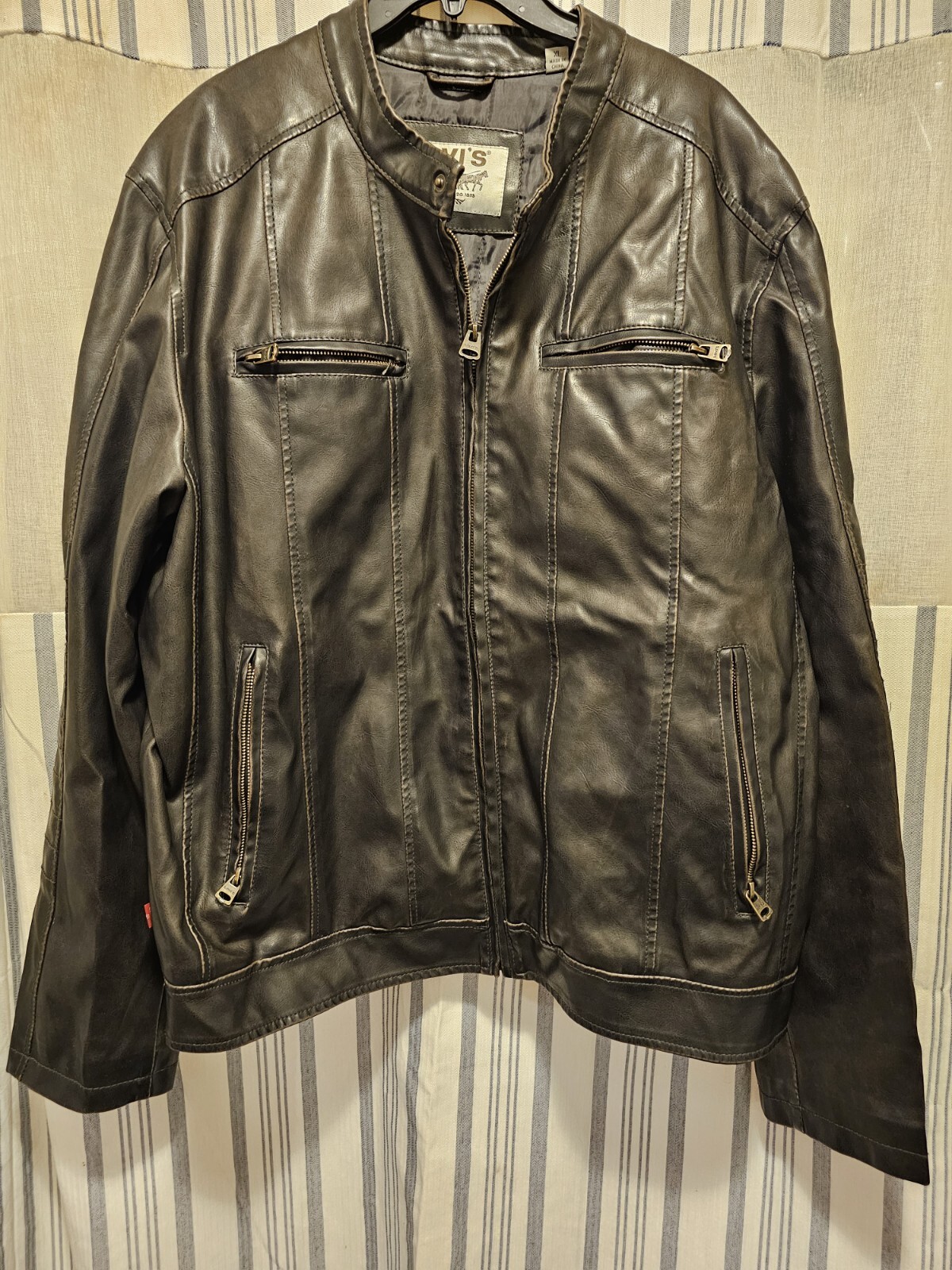 Levis Men's Faux Leather Jacket XL Gem