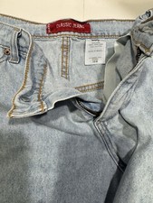 Women's Levi's Jean Shorts 16W Blue Light Wash Vintage Classic Fit Red Label