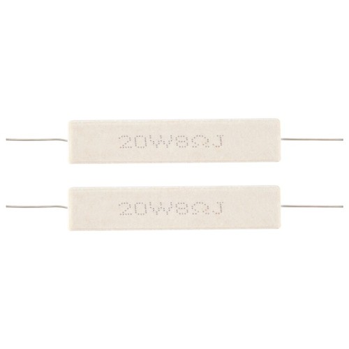 Lotto Di 2 Resistenze Cementizie 20W 10 Ohm - JEWOD - Nuove Magazzino (NOS)