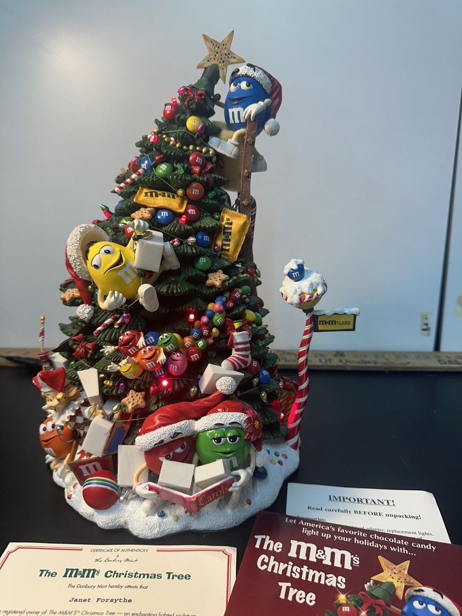 M&M'S Christmas Tree By The Danbury Mint 14” Tall Vintage M&M