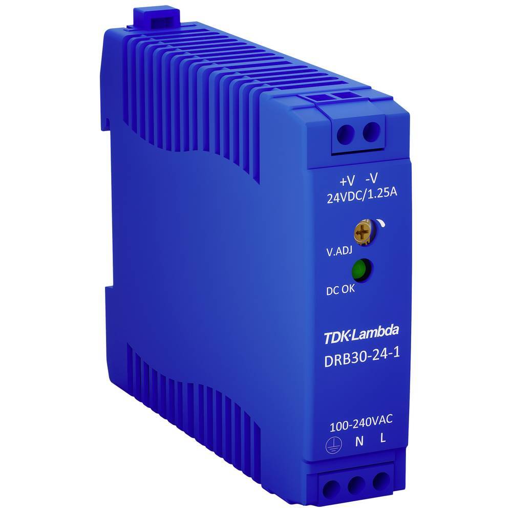 TDK-Lambda DRB30-24-1 Alimentatore per guida DIN 24 V/DC 1.25 A 30 W Num.