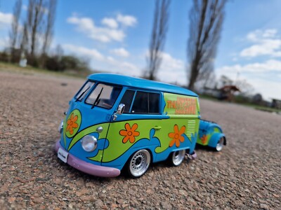 1:18 VW T1 Kool Kombi Mystery Machine Tiefer Tuning mit 15 Zoll Echt Alu Felgen