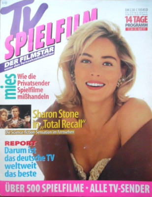 TV SPIELFILM 8 - 1993 TV: 17.-30.4. Sharon Stone TOTAL RECALL Dirk Bach Eastwood