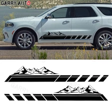 Black Truck Pickup Stripes Mountains Graphic Car Side Body Vinyl Decal Stickers