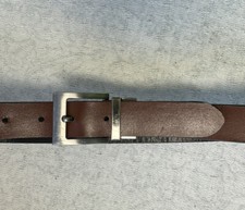 Vintage mens Blk or Brown Reversible Belt Sz 28 pre-owned