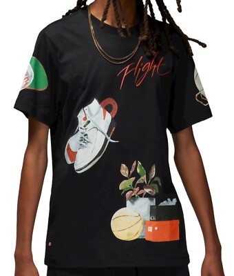 Air Jordan Artist Series By Jacob Rochester Graphic Tee T-Shirt Black Medium