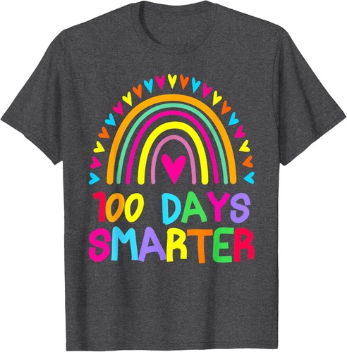 100th Day of School Teacher - 100 days smarter rainbow T-Shirt Hoodie - Picture 10 of 12