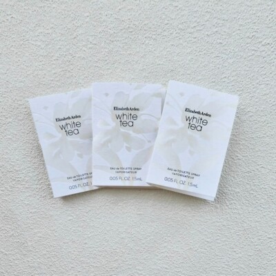 Lot of 3 x Elizabeth Arden White Tea Women's EDT Sample Spray .05 oz / 1.5 ml ea
