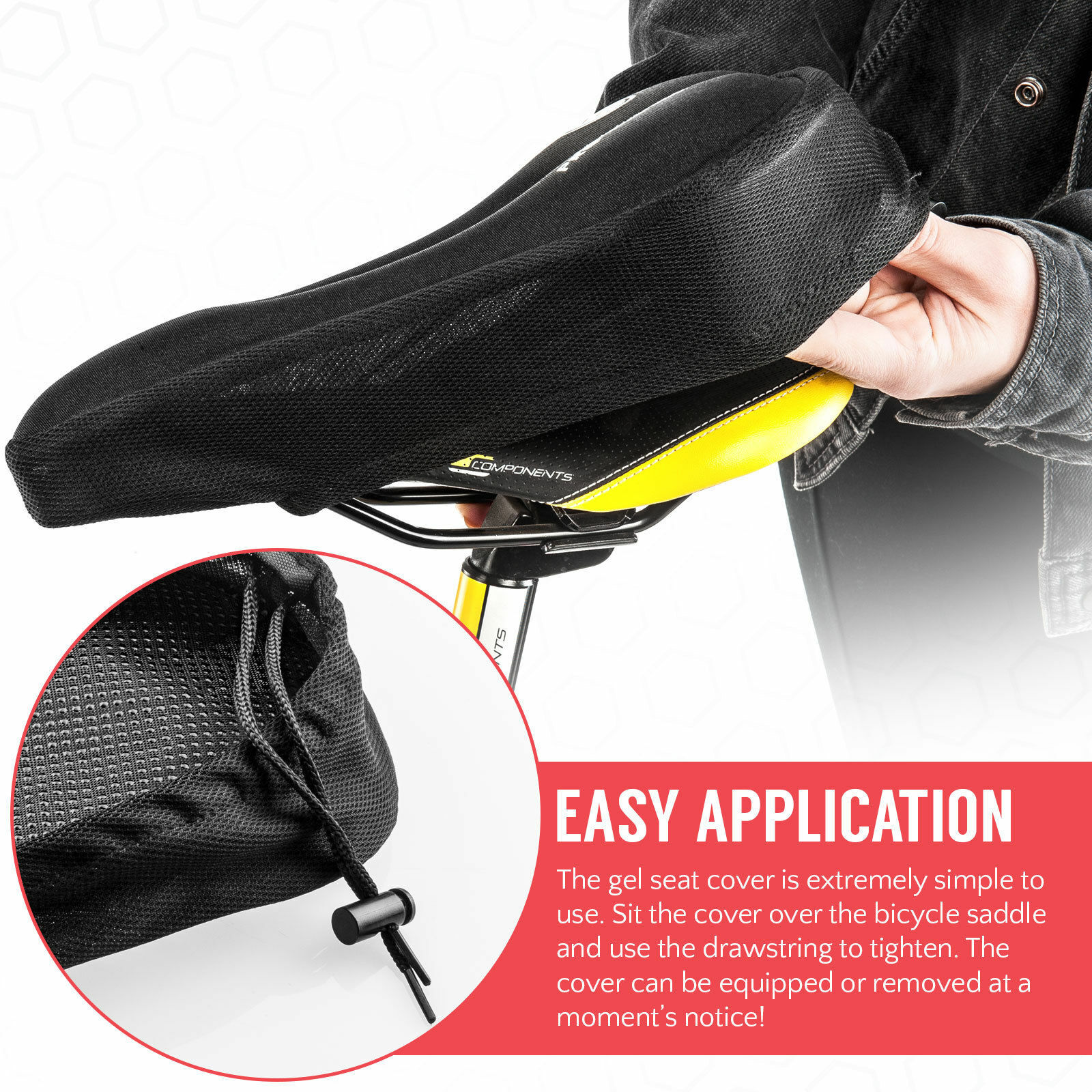 Proworks Cushioned Bike Seat Cover, Soft Padded Gel Bicycle Cycle