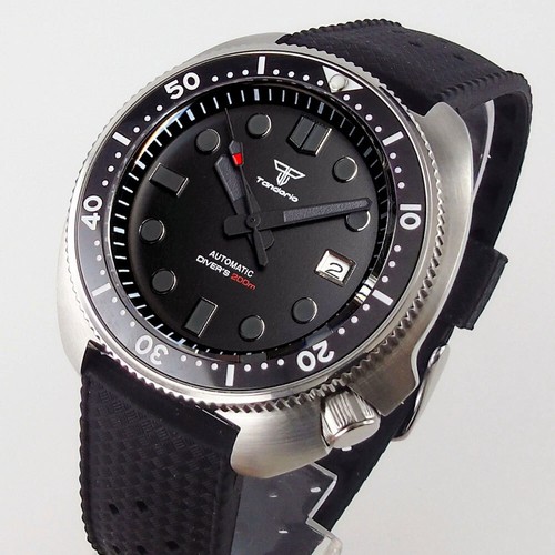 20ATM Diver 44mm Japan NH35 Tandorio Sapphire Glass Black Dial Brushed Men Watch - Picture 14 of 23