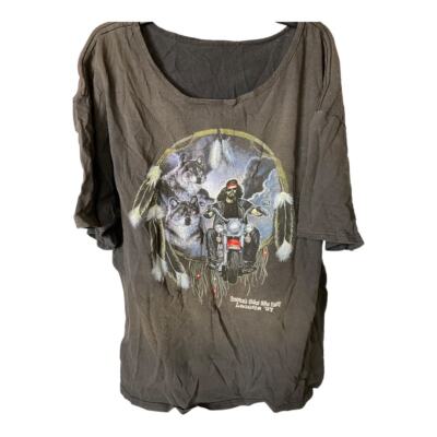 Americas Oldest Bike Rally Women's Size XL Vintage Laconia 1997 T Shirt Grey