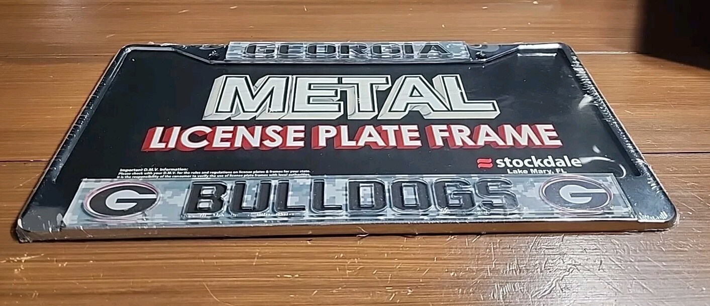Georgia Bulldogs Team Logo Acrylic License Plate Frame by Stockdale