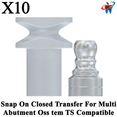 10pcs Dental Oss tem TS Compatible Snap On Closed Transfer For Multi Abutment