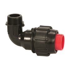 PLASSON 1 1/4" RURAL POLY PIPE ELBOW x 3/4" MALE BSP THREAD FITTING FARM IRRIGAT