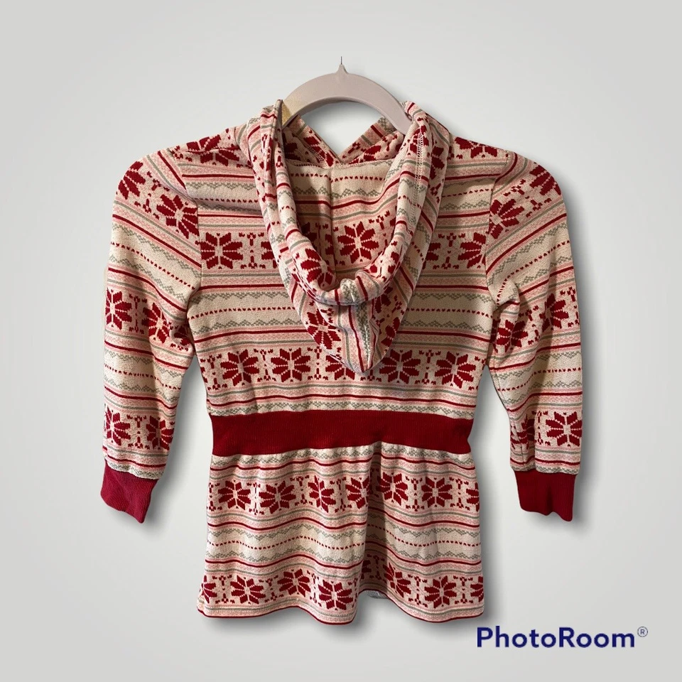 Девочек ясельного возраста платье Топ толстовка с капюшоном Sz 6-6 x повседневный зимняя школа вечеринки день Nordic EUC - Изображение 2 из 4