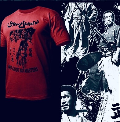 Samurai t-shirt retro Ronin bushido code warrior Japanese kanji