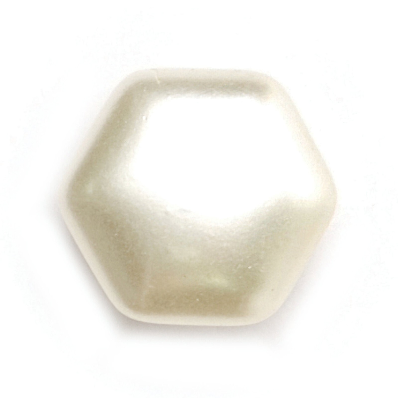 10mm Hexagon Glass Buttons, 10mm shank buttons x 4, 2b075