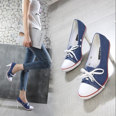 high heel slip on sneakers