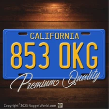The Rockford Files 853 OKG Aluminum Vanity Replica Prop License Plate Tag New
