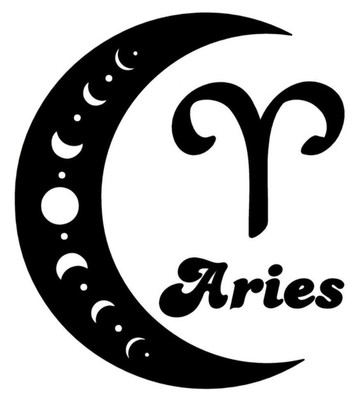 Widder Aufkleber Sticker in 4 Größen & 5 Farben Geburtstag Sternzeichen Astrologie Horoskop