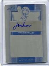 2019 Leaf Perfect Game Showcase Black Jackson Miller Auto Printing Plate 1/1