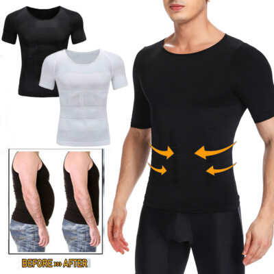 Männer Abnehmen Body Shaper Kompression Weste Unterwäsche Bauchweg Mieder Hemd