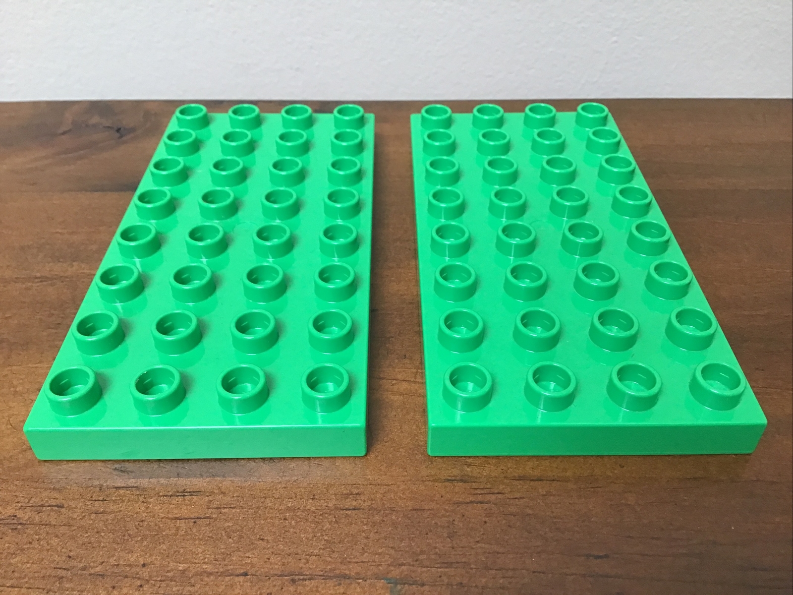 set-of-2-lego-duplo-green-baseplate-4-x-8-studs-flat-building-platform