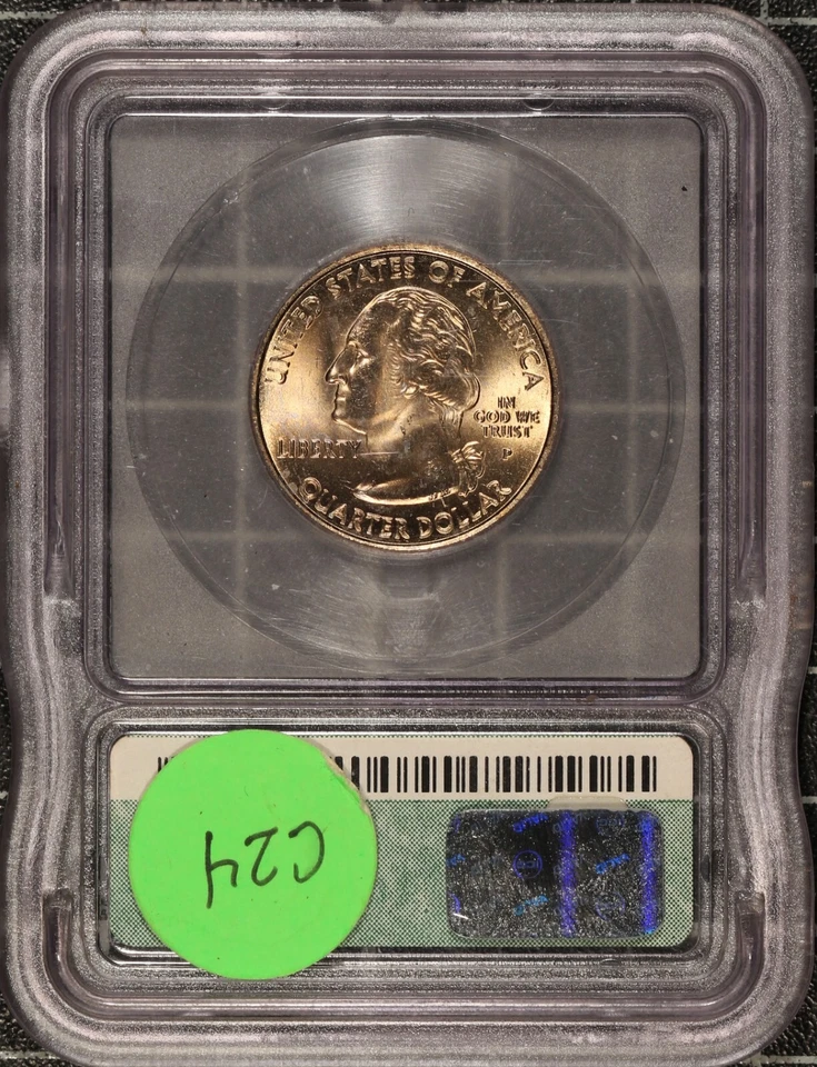 2001 P ICG MS66 Certified State Washington Quarter NY Philadelphia - Image 4 of 4