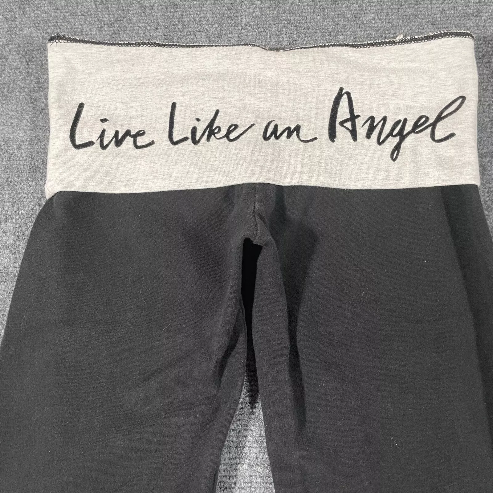 victoria-secret-vs y2k foldover yoga flare solid pants