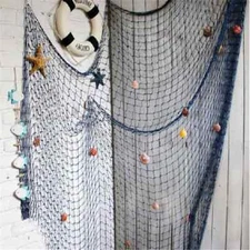 New Marine Room Decor Nautical Fishing Net Wall Hanging Sea Decor Garden Craft