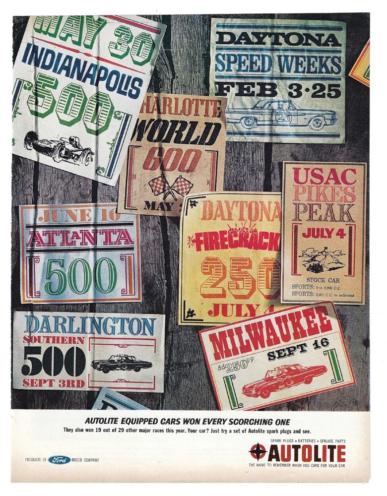 1962 AUTOLITE Print Ad 