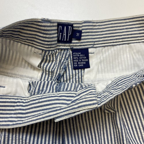 Men’s Gap Casual Shorts Size 31 Pinstripe Blue and White #111779-04-1 - Picture 8 of 9