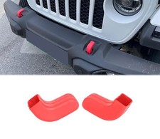 2007+  For Jeep Wrangler JK JL & Gladiator JT Red Factory Bumper Tow Hook Covers