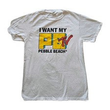 Vtg 'I Want My PBtv' Pebble Beach MTv Retro 80s Vibe Pop T-Shirt S