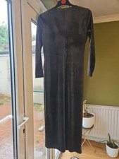 Zara Size 16 Military Green Velvet Dress