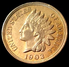 1903 INDIAN CENT UNCIRCULATED 4 DIAMONDS! A beautiful coin!